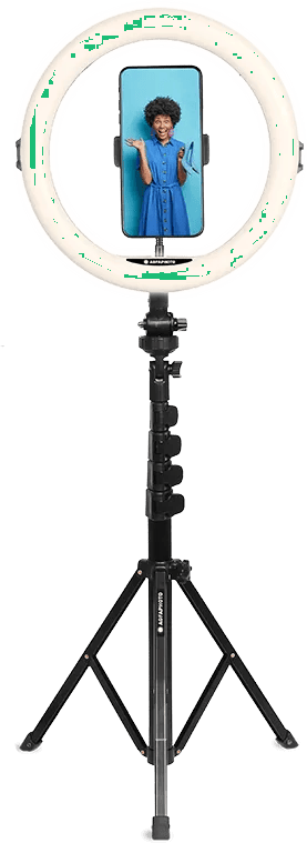 AgfaPhoto 11 Zoll Ringlicht mit 155-cm-Stativ und Fernbedienung